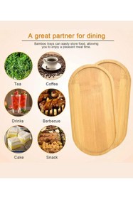 Resim Hype Store Bambu Yağdanlık Altlığı Sunumluk Şık ve Dayanıklı Ahşap Tepsi (Oval) 