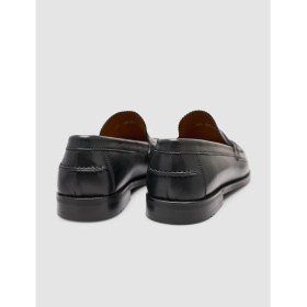 Resim Cabani %100 Hakiki Açma Deri Siyah Erkek Loafer 