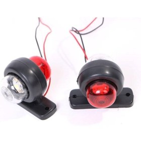 Resim GPR Mini Takoz Led Lamba 2 Adet Kırmızı - Beyaz 24 Volt Uyumlu 