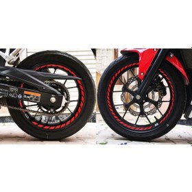 Resim Tam Tur Reflektif Kırmızı Supersport İç Jant Şeridi Sticker Çınar Extreme 