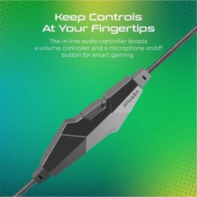 Resim Vertux Promate Malaga Oyun & Oyuncu Kulaklığı Kulaküstü Yumuşak, Mikrofonlu Stereo Kontrol Panelli 