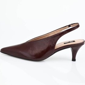 Resim Bordo Arkası Açık Topuklu Ayakkabı 25088 Bordo 