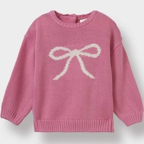 Resim Defacto Kız Bebek Bisiklet Yaka Baskılı Kazak C8089a525aupn161 Pembe 