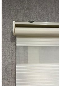 Resim Zebra Stor Perde Geniş Plise Güneşlik Perde Krem Krem 