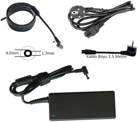 Resim Notebook Adaptör PRS-045 - Ideapad 82tv009ctx - V15 G3 Aba Ideapad, Slim, Yoga 4.0 x 1.7mm Yeni Nesil İnce Uçlu Modeli Muadili ile uyumlu 