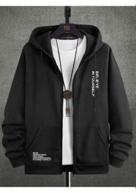 Resim Altamira Erkek Believe Baskı Kapüşonlu Hırka 001 