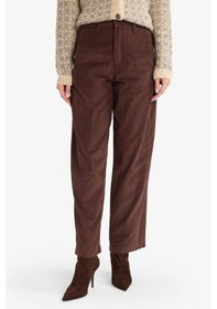 Resim Defacto Baggy Fit Fitilli Kadife Pantolon F4280ax25wnbn341 Kahve-bn341 