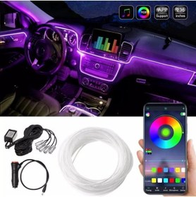 Resim Genel Markalar Oto Araç Içi App Kontrollü Rgb Atmosfer Ambiyans Led Neon Lamba 5 Parça 5 Metre 