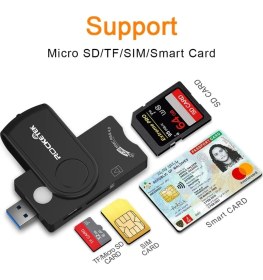 Resim Sge Teknoloji Usb Sim Kart Kimlik Kartı Banka Kartı Hafıza Kartı Okuyucu 