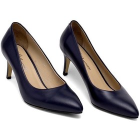 Resim Elit Selestia Kadın Hakiki Deri Stiletto Lacivert Lacivert 