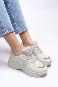 Resim Riccon Bej Vizon Kadın Sneaker 0012140 