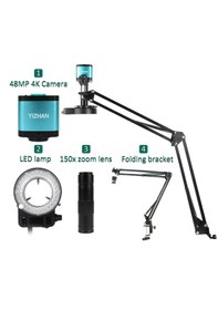 Resim Monozone 150x Lens Endüstriyel Mikroskop Katlanabilir Tutucu 