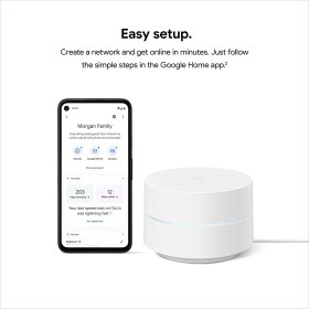 Resim Google Wifi - AC1200 - Mesh Wifi Sistemi - Wifi Yönlendirici - 4500M2 Metrekare Kapsama Alanı - 3'lü Paket 