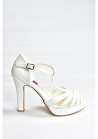 Resim Fox Shoes Beyaz Platform Topuklu Kadın Ayakkabı M348010009 Beyaz 