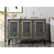 Resim DEMONTE DECOR 3 Kapaklı Katya Konsol Royalmermer-altın 