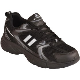 Resim Rahat Kalıp Yüksek Taban Bağcıklı Spor Ayakkabı Siyah 