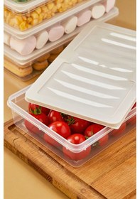 Resim Multi Box 5 Li Set Saklama Kabı Seti - Dondurucu & Mikrodalga Uyumlu Krem 