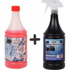 Resim Dtx Kimya Oto Kalorifer ve Petek Temizleme (Solventli) 1lt & Oto Motor Lastik Parlatıcı 500 ml 