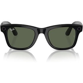Resim RAY-BAN META WAYFARER AKILLI GÖZLÜK PARLAK SİYAH G15 YEŞİL 