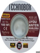 Resim Technobox 100 Mt Uydu Anten Kablosu 80 Tel Rg6-u4 Hd 1080 Beyaz 