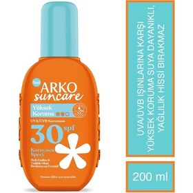 Resim Arko Suncare Yüksek Korumalı Vücut Güneş Spreyi SPF30+ 200 ML 