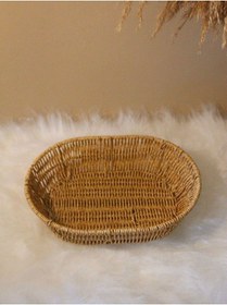 Resim Hasır Rattan Oval Geniş Ekmek Sepeti Diğer 
