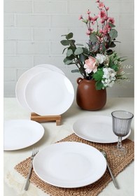 Resim Keramika Beyaz Ege Servis Tabağı 26 Cm 6 Adet 006 Beyaz 
