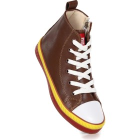 Resim Kiko Kids Pant Günlük Bağcıklı Fermuarlı Erkek Çocuk Spor Ayakkabı Kahverengi 