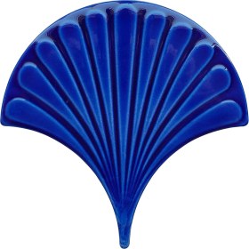 Resim Can Seramik - 17 x 17 cm Kobalt Kabartmalı Balık Pulu Çini Karo 5'li 1 Paket 