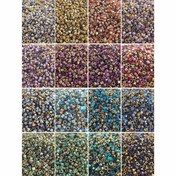Resim 5700 adet 16 Renkli 80G 2.5MM Mini Gradyan Altın Antik Cam Tohum Boncukları, Arkadaşlar ve Anneler için Hediye olarak DIY Bileklikler, Bileklikler ve Kolyeler için Uygun. 