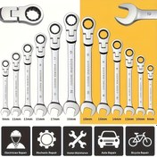 Resim PMMJ 8-19mm Çok Boyutlu Ratchet Anahtar Seti Ayarlanabilir Tork, Ters ve Döner Başlıklar, Ultra Dayanıklı Krom Vanadyum Çelik - Otomotiv, Bisiklet, Motosiklet ve Yelken Bakımı için İdeal, Otomotiv Araç Seti | Ayarlanabilir Tork Anahtarı | Dayanıklı Yapı, Ratchet Anahtar Seti 
