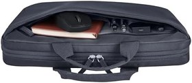 Resim HP 14 inç Laptop Evrak Çantası, Geri Dönüşümlü 600D Polyester, 8L, Dolgulu Bölme, Su Geçirmez, Çıkarılabilir Omuz Askısı, Gri 