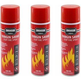 Resim 3 Adet Yangın Söndürücü - Yangın Savar Sprey 500ml + 500 Ml + 500 Ml Ev - Ofis - Oto Araç Ateş Boğucu Köpük Tabaka Oluşturur 5250 