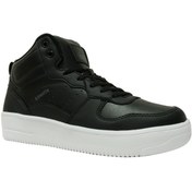 Resim Kinetix Siyah Beyaz Bağcıklı Boğazlı Basket Sneakers Spor Ayakkabı 