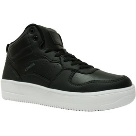 Resim Kinetix Siyah Beyaz Bağcıklı Boğazlı Basket Sneakers Spor Ayakkabı 