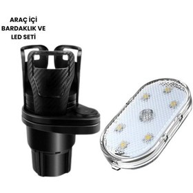 Resim Bardak Tutucu Ve Manyetik Led Ambiyans Işığı 2 Li Set 