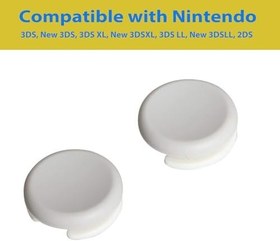 Resim Timorn Yeni 3DS / 3DS / 3DSLL / 3DSXL / 2DS Kontrol Cihazı için Analog Çubuk Kapak Daire Pedi Yedek 3D Joystick Kapağı (Açık Gri) 