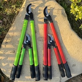 Resim Çağdaş Uzun Saplı Budama Makası Sk-5 Karbon Çelik Bıçaklar - Kalın Dalları ve Çitleri Budamak İçin Dayanıklı Metal Bahçe Budayıcıları 
