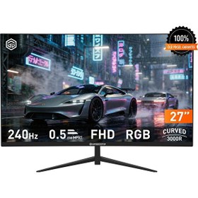 Resim GameBooster Lyris FF24 27" 240 Hz FHD Va Panel 0.5ms Hdmı DP HDR RGB Curved Gaming Monitör (Sıfır Ölü Piksel Garantili) 