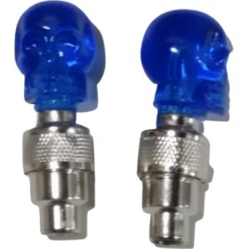 Resim Knt Hareket Sensörlü Bisiklet Işıklı Sibop Kapağı Kurukafa Model Piller Dahil 1 Çift Mavi 