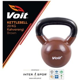 Resim Voit Vinyl Kettlebell 20 KG Kahve Kahverengi 