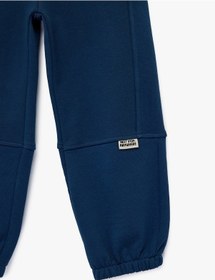 Resim Koton Şardonlu Pamuklu Beli Lastikli Oversize Jogger Eşofman Altı Lacivert 6smb40060tk Lacivert 