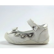 Resim Ozgencshoes Bayrak Beyaz Deri Fiyonklu Ortopedik Ilkadım Kız Bebek Ayakkabı Beyaz 