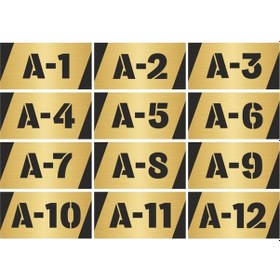 Resim Metal Kapı, Masa, Dolap, Posta Kutusu Numarası 3,5cmx7cm Altın Renk 