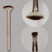 Resim Profesyonel vurgulama fan fırçası, uzatılmış metal kolu, rahat naylon kuyrukları, ABS plastik sap, kokusuz, tüm cilt tipleri için uygun 