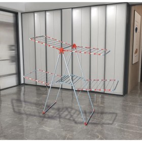 Resim Çift 2 Katlı Çamaşır Kurutma Askısı Kurutmalık Kaliteli Kırmızı 