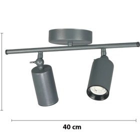 Resim Feyza Design Modern Antrasit Spot Ledli 2'li Set, Cafe, Mutfak ve Banyo Için 