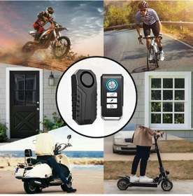 Resim Bisiklet Motosiklet Alarm Cihazı Uzaktan Kumandalı Hırsızlık Önleyici Sistem Siyah 