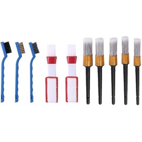 Resim 10 Adet Araç Detaylandırma Fırça Seti İç Ve Dış Havalandırma Menfezi Temizleme Kiti 