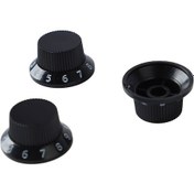 Resim Wezone Elektro Bas Gitar Potansiyometre Kapağı - Ses Ve Ton Kontrol Devresi, Plastik Malzeme, 3 Adet Siyah Beyaz Harfli Değiştirme Parçası 